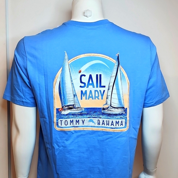 TOMMY BAHAMA T-SHIRT, MEDIUM, BLUE COLOR - Picture 4 of 9